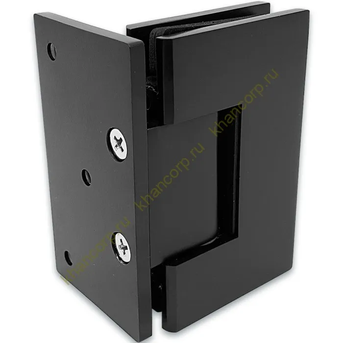 Петля Альфа α FDP-150 Премиум стена-стекло с боковым креплением, нержавейка/черный