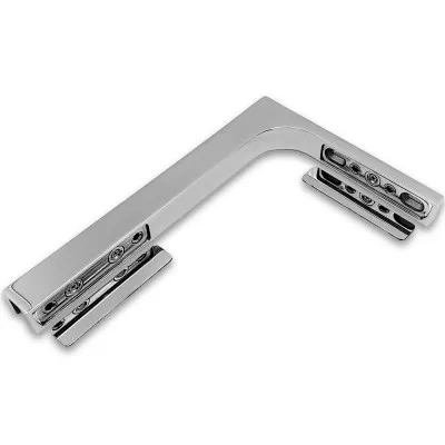 Угловой стабилизатор Диор FDK-4L стена-стекло 90˚ левый, нержавейка/полированный