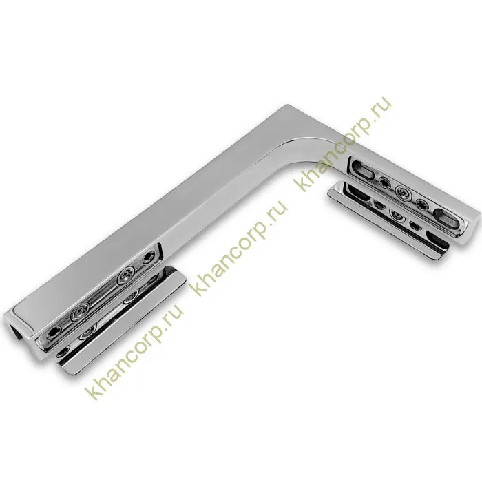 Угловой стабилизатор Диор FDK-4L стена-стекло 90˚ левый, нержавейка/полированный