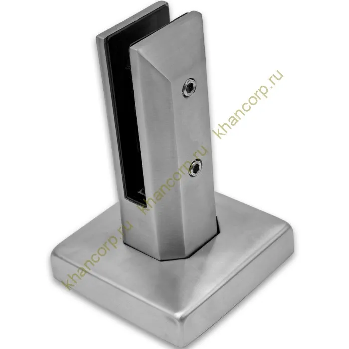 Стойка ПРЕМИУМ FOS-102 для стекла напольная 100х158 мм без сверления, дюплекс/матовый