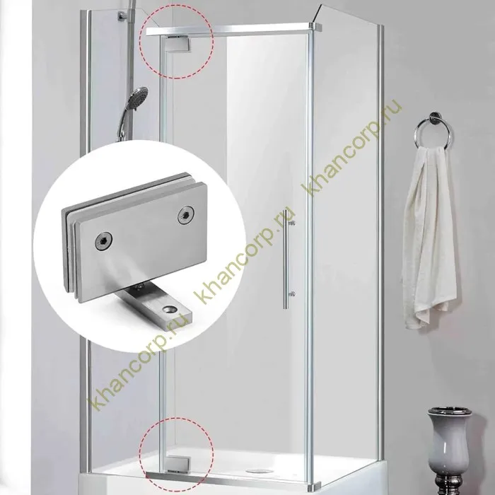 Петля Альфа α FDP-17 поворотная 360°, нержавейка/матовый