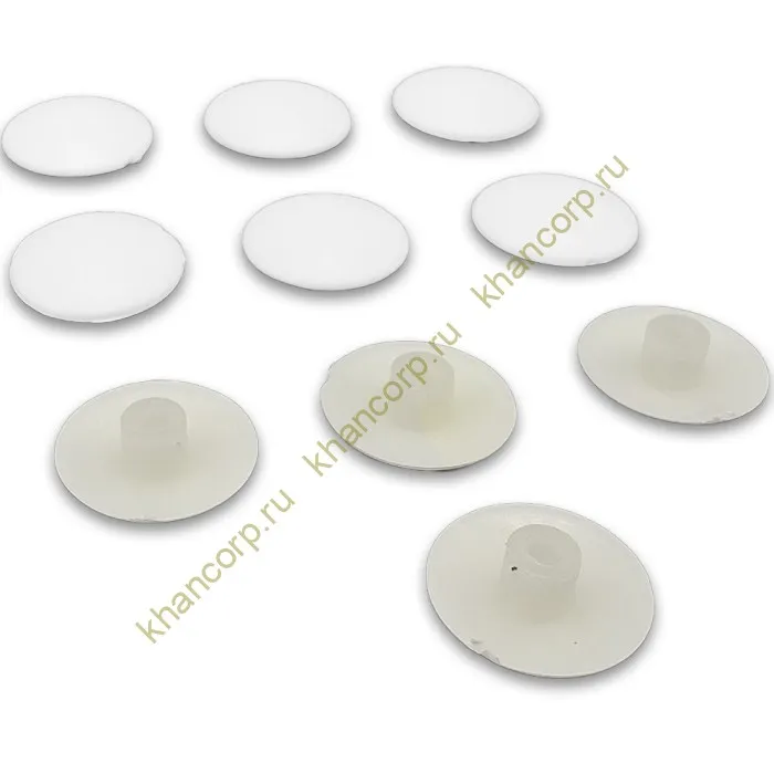 Комплект декоративных заглушек FDA-95 на винты - 10 шт, ПВХ/белый