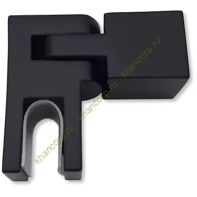 Держатель стекла FDC-52, 15х15 торцевой регулируемый, нержавейка/черный