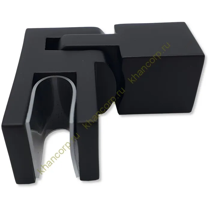 Держатель стекла FDC-52, 15х15 торцевой регулируемый, нержавейка/черный