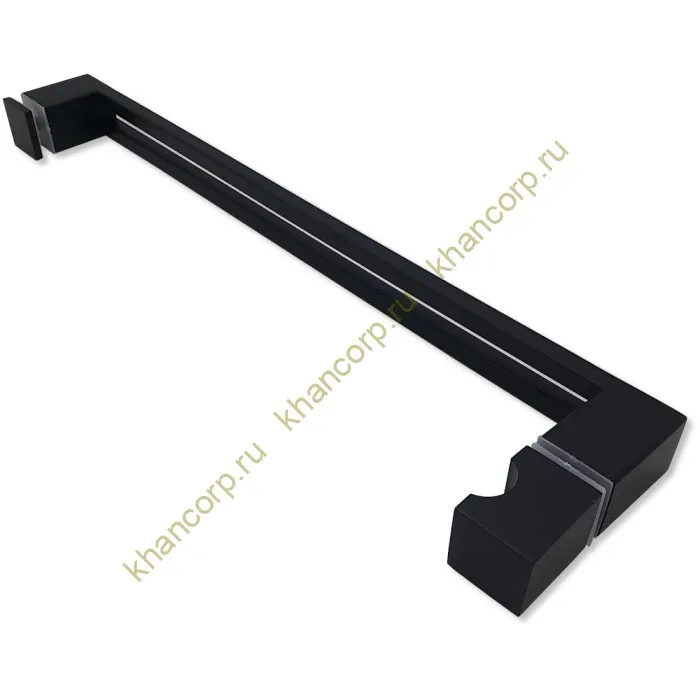 Ручка скоба FDR-91, 30х10х400х1.0 мм, нержавейка/черный