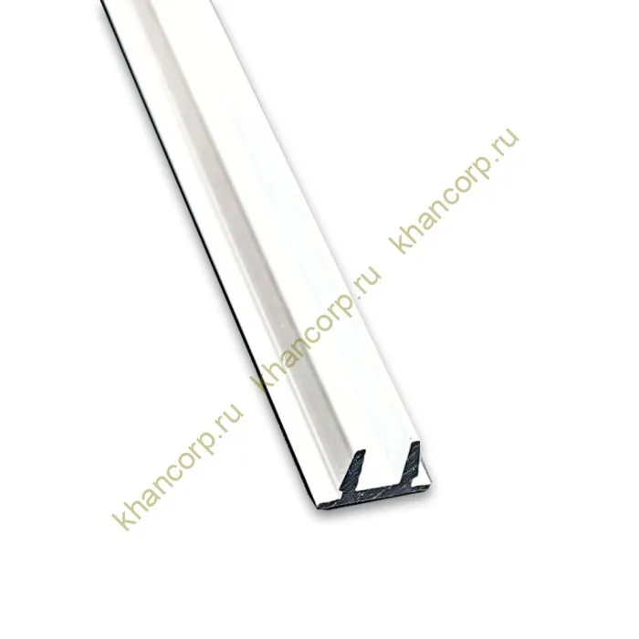 Верхняя заглушка FDPA-500.1 для п-образного профиля 19х13х2 мм, 1 м, алюминий/белый