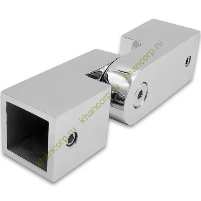 Соединитель FDC-57 трубы 15х15 регулируемый 90°-180°, нержавейка/полированный