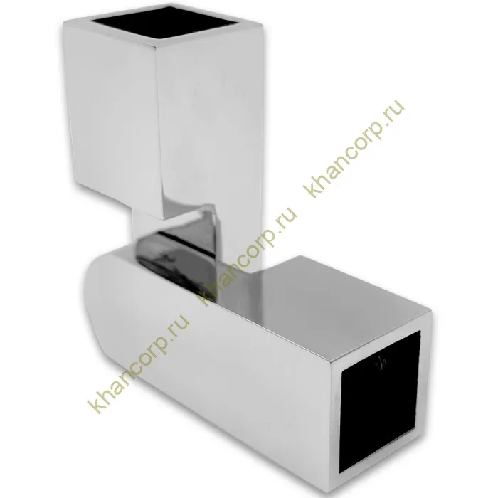 Соединитель FDC-57 трубы 15х15 регулируемый 90°-180°, нержавейка/полированный