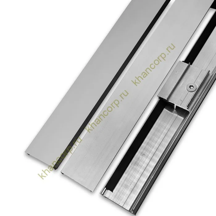 Профиль зажимной FKP-45 в сборе с двумя крышками, алюминий/анодированный