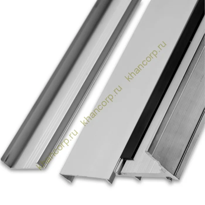 Профиль зажимной FKP-45 в сборе с двумя крышками, алюминий/анодированный