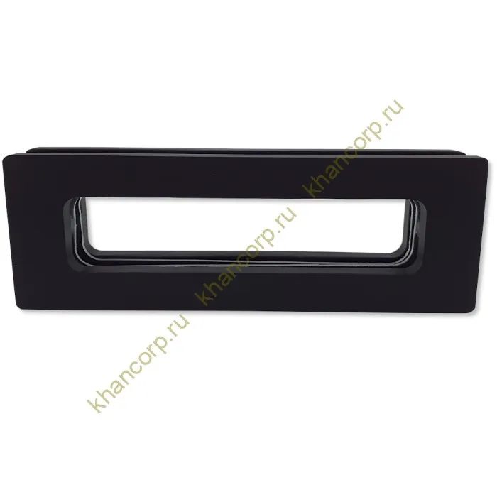 Ручка купе Дриада FDR-112, 155х52 прямоугольная, нержавейка/черный