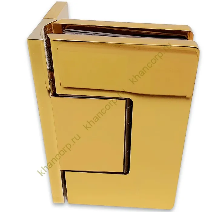 Петля Афина FDP-130 стена-стекло с боковым креплением, латунь/золото