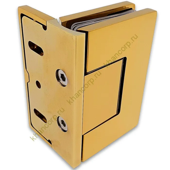 Петля Афина FDP-130 стена-стекло с боковым креплением, латунь/золото