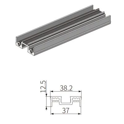Профиль FMPA-7.3 для стекла боковой, длина 3 м (FDS-19), алюминий/черный