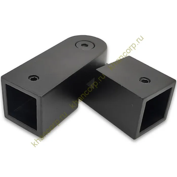 Соединитель FDC-57 трубы 15х15 регулируемый 90°-180°, нержавейка/черный