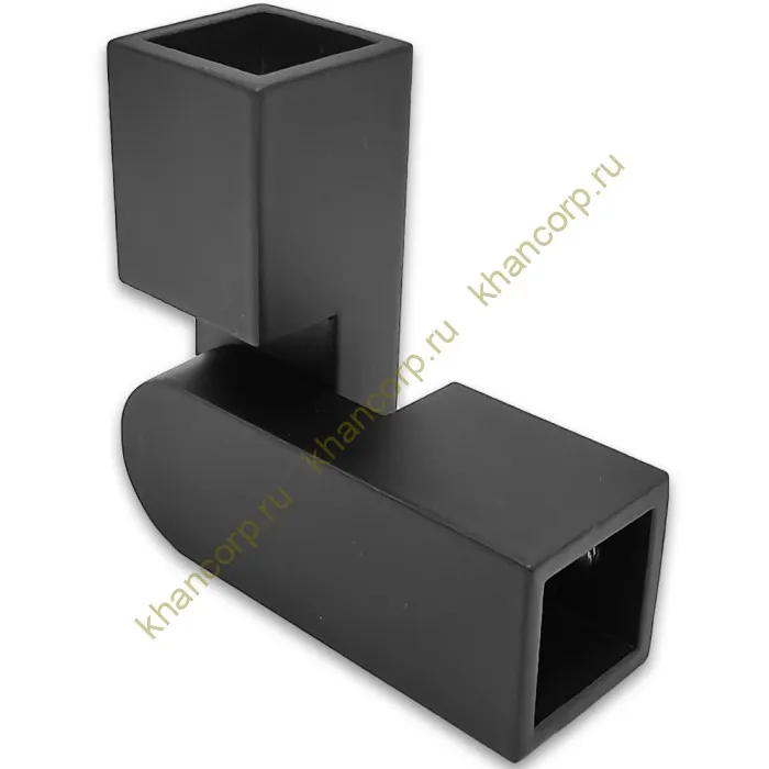 Соединитель FDC-57 трубы 15х15 регулируемый 90°-180°, нержавейка/черный