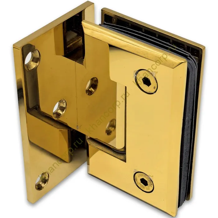 Петля Бета β FDP-20 стена-стекло с боковым креплением, нержавейка/золото