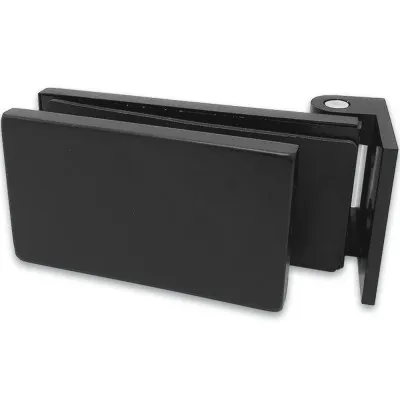 Петля FMP-12 для межкомнатной двери из стекла на коробку, алюминий/черный