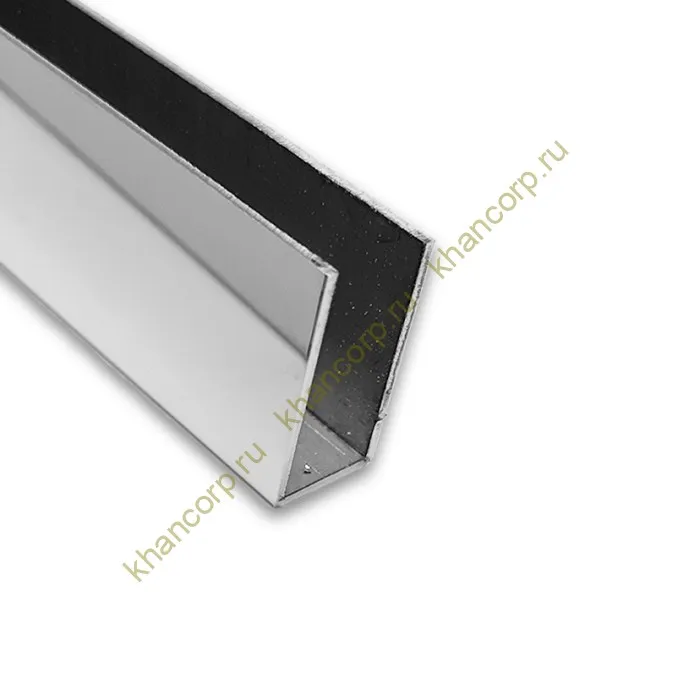 Профиль FDPA-53.3 п-образный 20х10,5 мм под стекло 8 мм,3 м, нержавейка/полированный