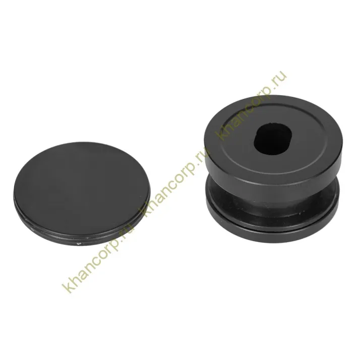 Точечное крепление FKK-29 с крышкой 6 мм без зенковки Ø35 мм для стекла 10 мм, нержавейка/черный