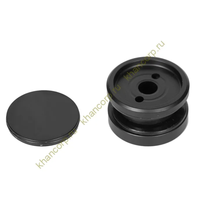 Точечное крепление FKK-29 с крышкой 6 мм без зенковки Ø35 мм для стекла 10 мм, нержавейка/черный