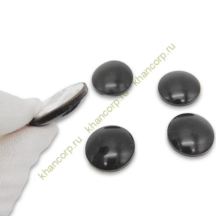 Демпфер резиновый FDA-93, самоклеящийся на 3М скотче, диаметр 27 мм, комплект 5 штук, черный