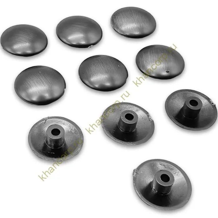 Комплект декоративных заглушек FDA-95 на винты - 10 шт, ПВХ/оружейная сталь