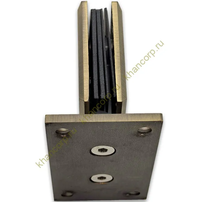 Петля Бета FDP-21 стена-стекло с центральным креплением, нержавейка/бронза