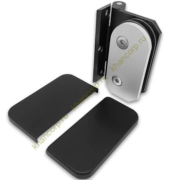 Петля FMP-13 для межкомнатной двери из стекла на коробку, алюминий/черный