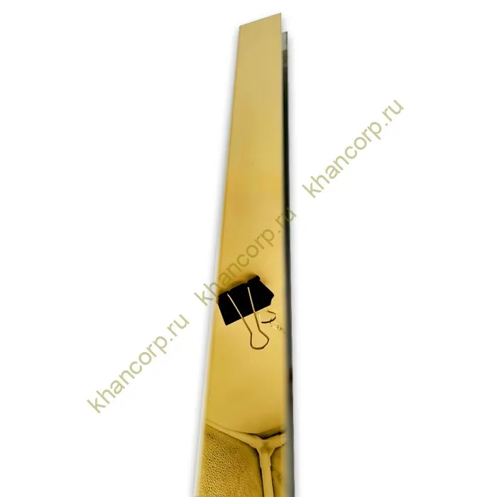 Профиль FDPA-53.3 п-образный 20х10,5 мм под стекло 8 мм, 3 м, нержавейка/золото