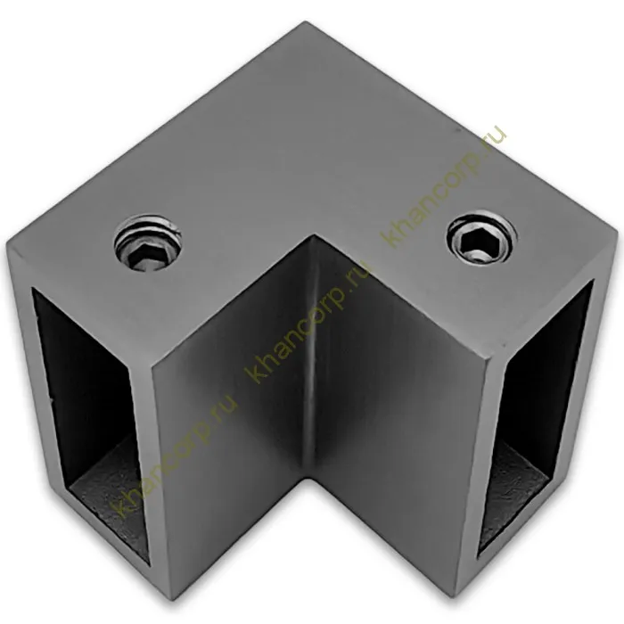 Соединитель FDC-32 трубы 30х10 угловой 90° вертикальный, нержавейка/оружейная сталь