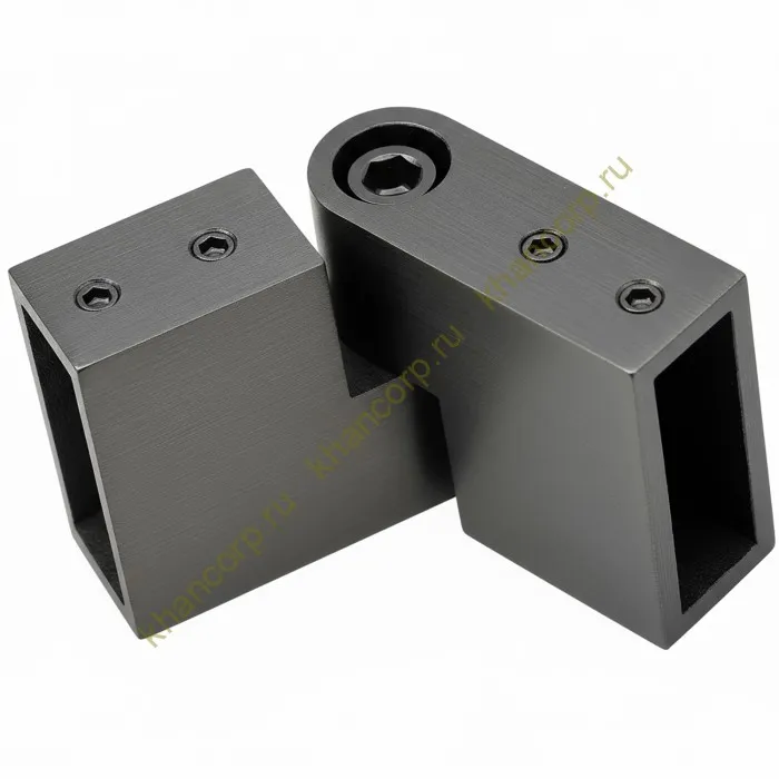 Соединитель трубы FDC-37, 30х10 вертикальный 90°-180°, нержавейка/оружейная сталь