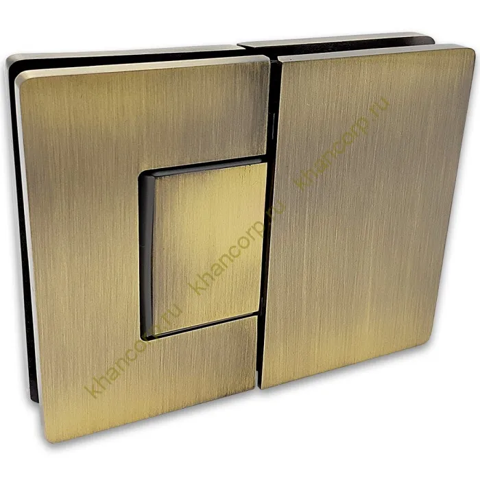 Петля Афина FDP-132 стекло-стекло 180°, латунь/бронза