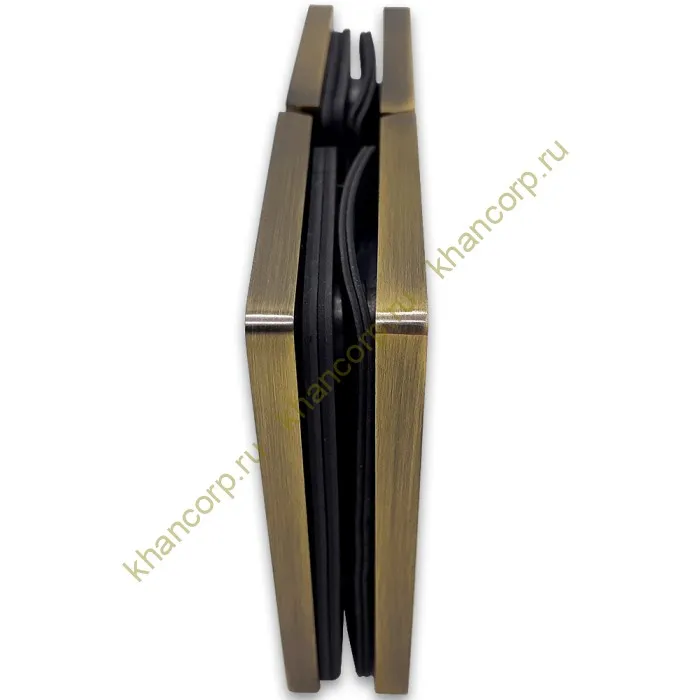 Петля Афина FDP-132 стекло-стекло 180°, латунь/бронза