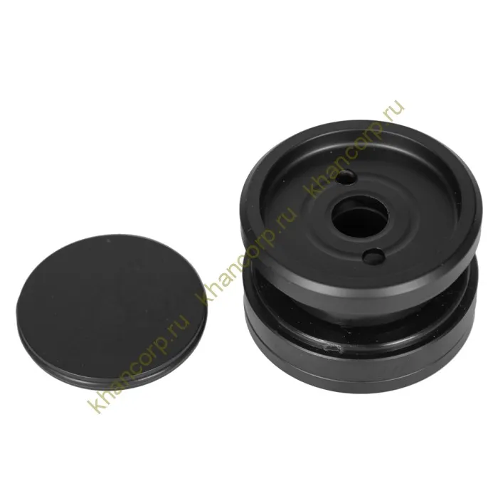 Точечное крепление FKK-25 с крышкой 8-12 мм без зенковки Ø35 мм рег.для стекла 10 мм, нержавейка/черный