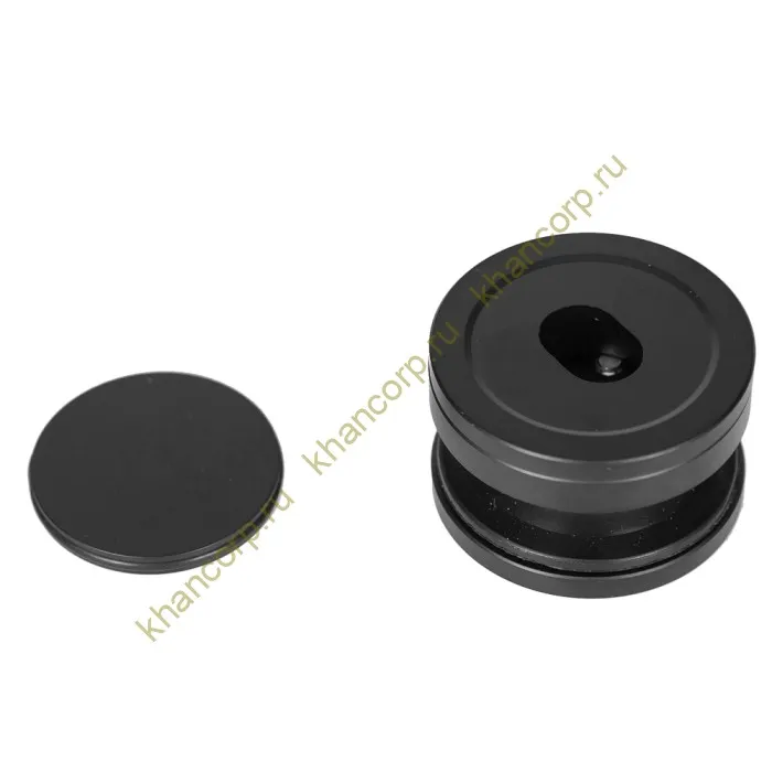 Точечное крепление FKK-25 с крышкой 8-12 мм без зенковки Ø35 мм рег.для стекла 10 мм, нержавейка/черный