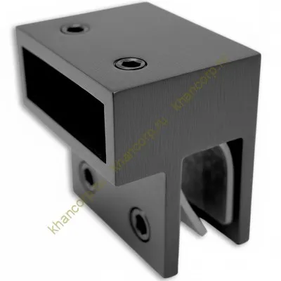 Держатель стекла FDC-33 торцевой 30х10 горизонтальный, нержавейка/оружейная сталь