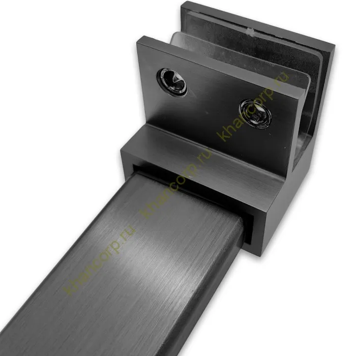 Держатель стекла FDC-33 торцевой 30х10 горизонтальный, нержавейка/оружейная сталь