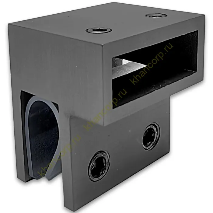 Держатель стекла FDC-33 торцевой 30х10 горизонтальный, нержавейка/оружейная сталь