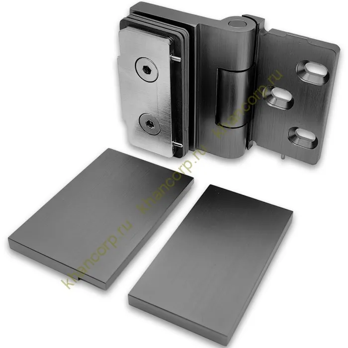 Петля Майя FDP-170 стена-стекло 90˚ открывание наружу, латунь/оружейная сталь