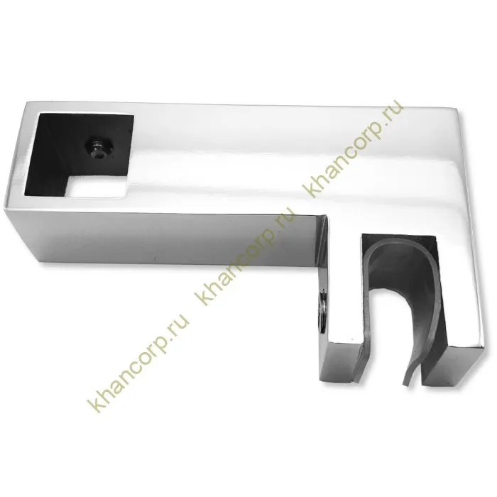 Держатель стекла FDC-55 сквозной 15х15 горизонтальный, нержавейка/полированный