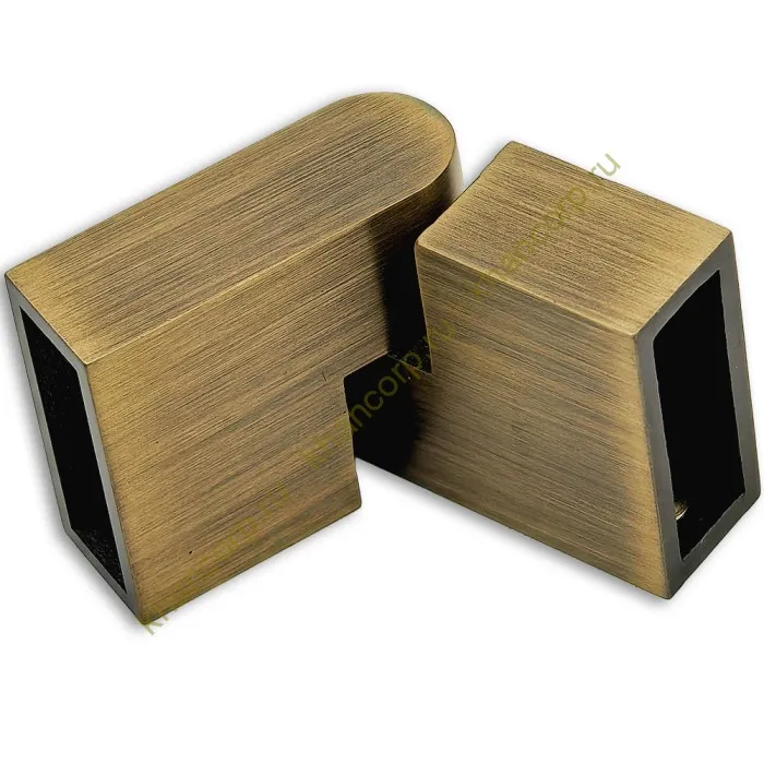 Соединитель трубы FDC-37, 30х10 вертикальный 90°-180°, нержавейка/бронза