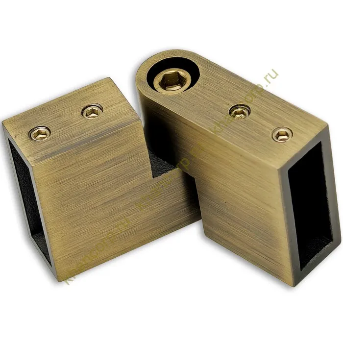 Соединитель трубы FDC-37, 30х10 вертикальный 90°-180°, нержавейка/бронза