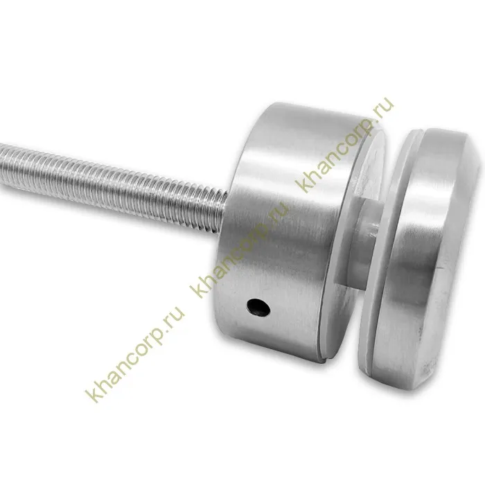 Стеклодержатель FKK-44, 10х20 мм Ø50 мм М10x1.5 для стекла, нержавейка/матовый