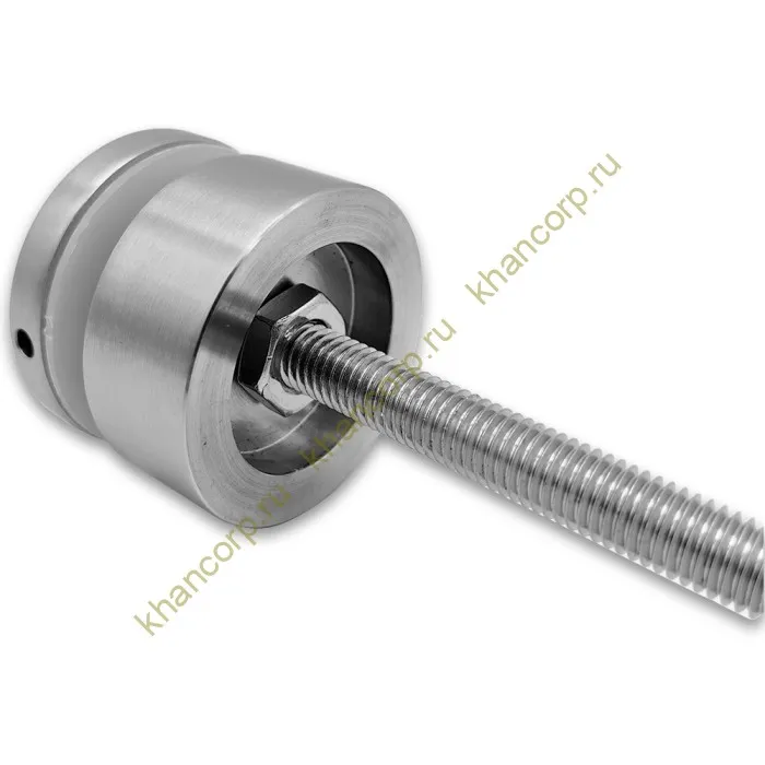 Стеклодержатель FKK-44, 10х20 мм Ø50 мм М10x1.5 для стекла, нержавейка/матовый