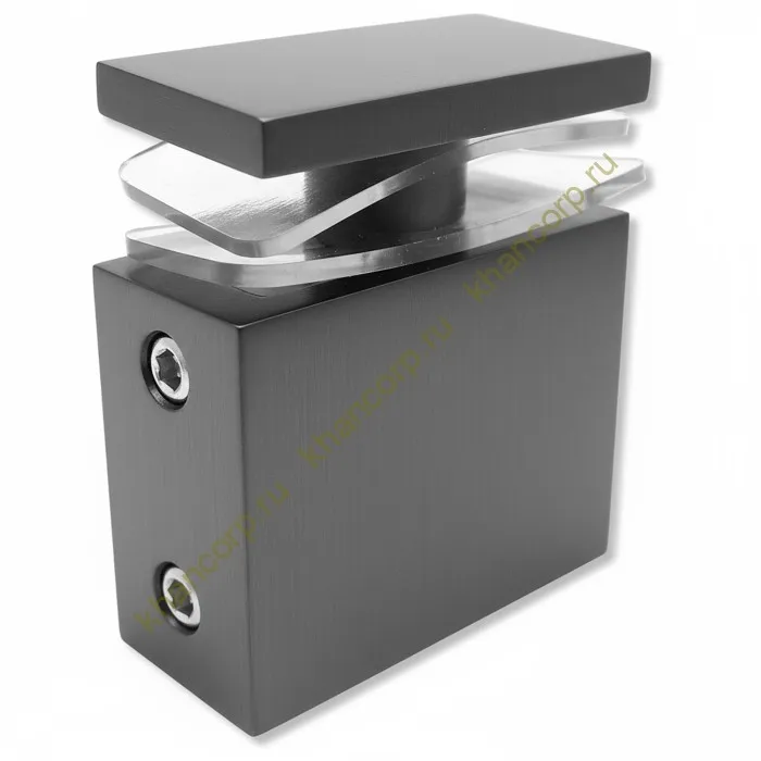 Крепление FDC-34 трубы 30х10 к стеклу, нержавейка/оружейная сталь