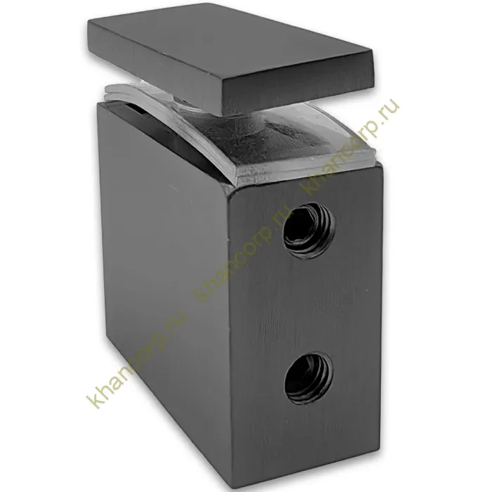 Крепление FDC-34 трубы 30х10 к стеклу, нержавейка/оружейная сталь