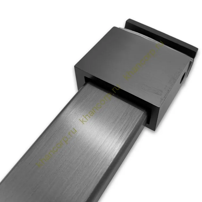 Крепление FDC-34 трубы 30х10 к стеклу, нержавейка/оружейная сталь