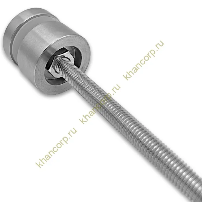 Стеклодержатель FKK-45, 10х20 мм Ø40 мм М10x1.5 для стекла, нержавейка/матовый