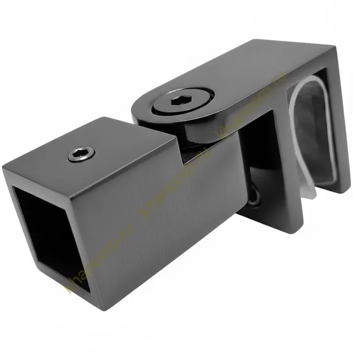 Держатель стекла FDC-50, 15х15 торцевой 0°-180°, нержавейка/оружейная сталь